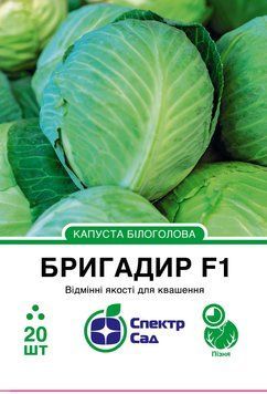 Капуста білоголова Бригадир F1, 20 шт, Спектр Сад 302040 фото