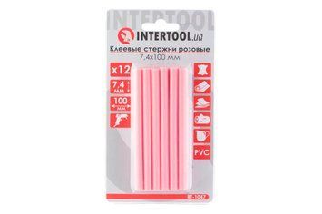 Клейові стрижні Intertool рожеві 7,4 х 100 мм 12 шт. (RT-1047) 9606 фото