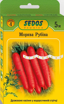 Морква на стрічці Рубіна 5 м, SEDOS 460495 фото