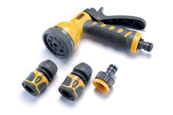 Набір для поливу Сила 1/2" Пістолет (9) х адаптер 1/2" х 3/4" х 2 конектори 1/2" (4 шт) 15031 фото