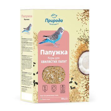 Корм для хвилястих папуг Йод+кокос 500 г, Природа 241086 фото