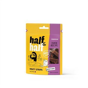 Ласощі Half & Half м'ясні смужечки для котів із качкою, 50 г 31847 фото