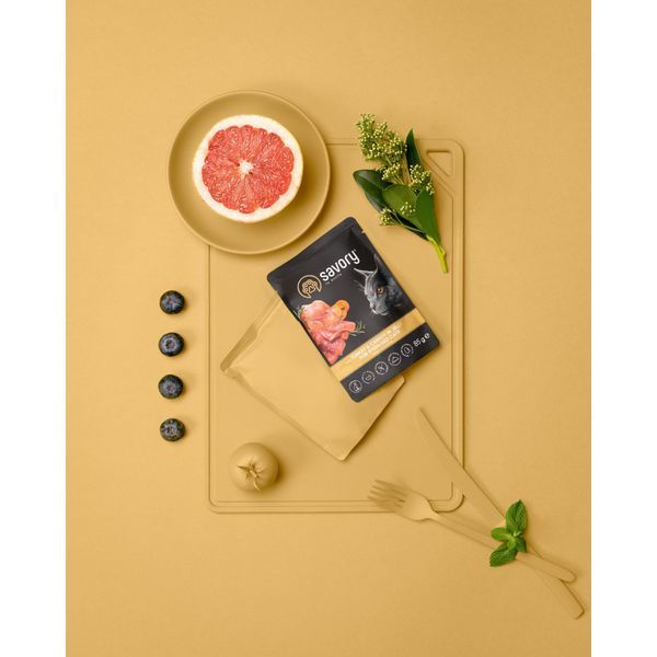 Пауч SAVORY для стерилізованих котів та кішок з Індичкою та морквою у желе 85 г 20109 фото