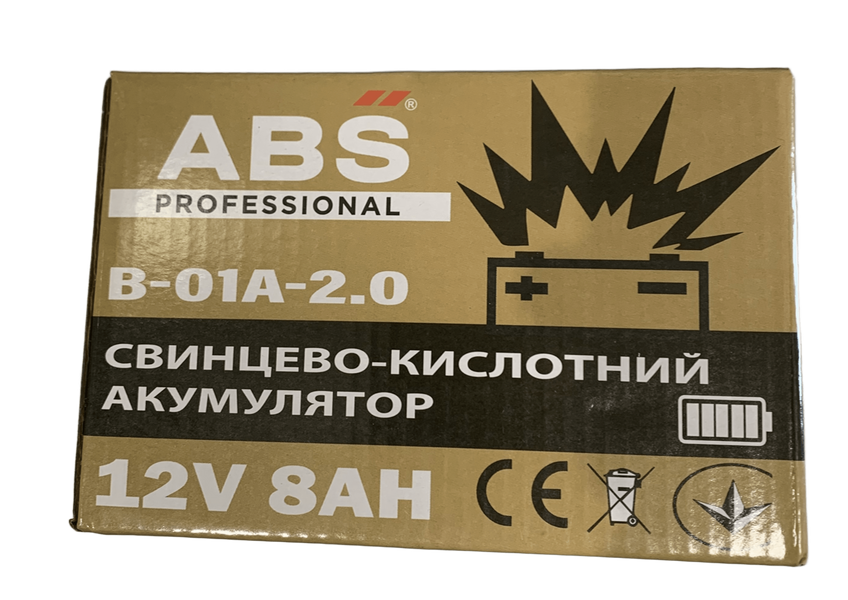 Акумулятор свинцево-кислотний 12V 8Aг ABS B-01A-2.0 202512 фото