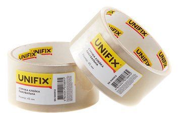 Скотч Unifix 45 мм x 25 м x 40 мкм, прозорий 9602 фото