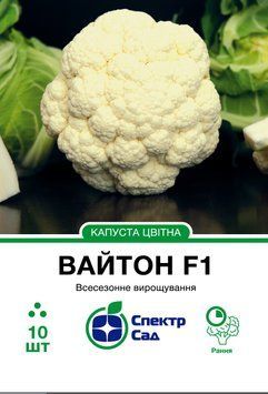 Капуста цвітна Вайтон F1 10 шт, Sakata, Спектр Сад 14644 фото