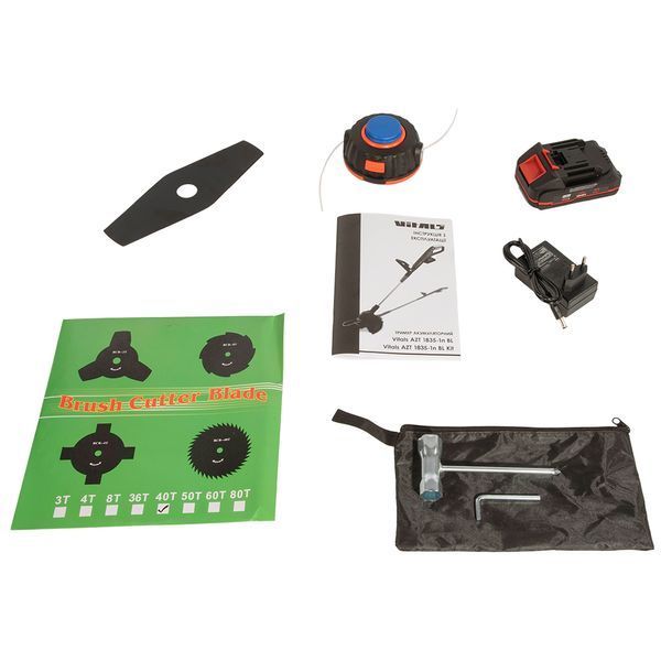 Тример акумуляторний Vitals AZT 1835-1n BL Kit 243558 фото
